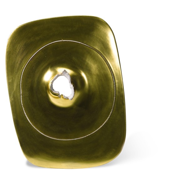 <span class="artist"><strong>Lucio Fontana</strong></span>, <span class="title"><em>Concetto Spaziale Cratere</em>, 1968</span>