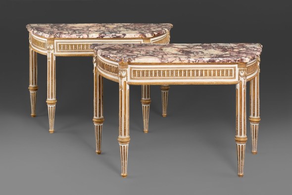 <span class="title"><em>A pair of Italian Louis XVI console tables</em>, 1790s</span>