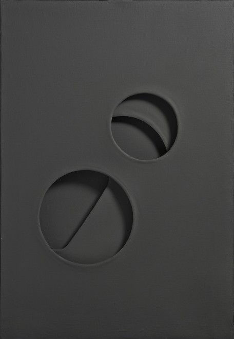 <span class="artist"><strong>Paolo Scheggi</strong></span>, <span class="title"><em>Zone Riflesse in Diagonale con Prima Costruzione in Sezione (Reflected Zones in a Diagonal with a Divided First Section)</em>, 1964</span>