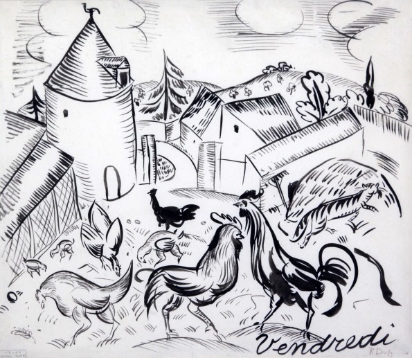 Raoul Dufy, Cour de ferme, 'Vendredi', 1910