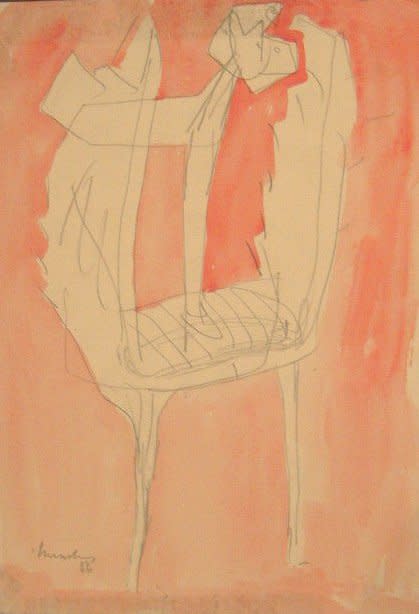 Bernard Meadows, Drawing for sculpture, 1956
