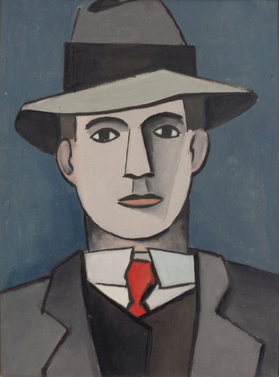 <span class="artist"><strong>Jean Hélion</strong></span>, <span class="title"><em>Homme au chapeau</em>, 1943</span>