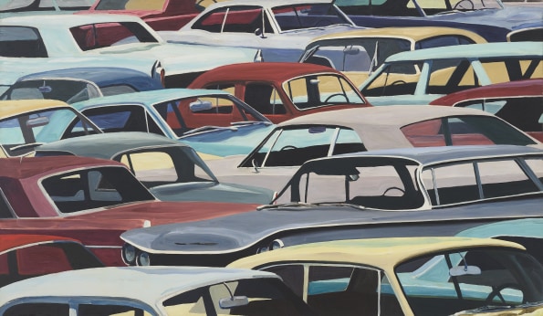 <span class="artist"><strong>Robert Cottingham</strong></span>, <span class="title"><em>Parking Lot</em>, 1966</span>
