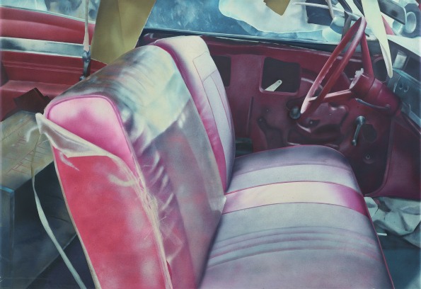 <span class="title"><em>Arrested Vehicle (Silver Upholstery)</em>, 1970</span>