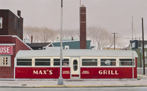 John Baeder Max’s Grill, 1974 oil on canvas 30 1/8 x 48 in / 76.5 x 122 cm
