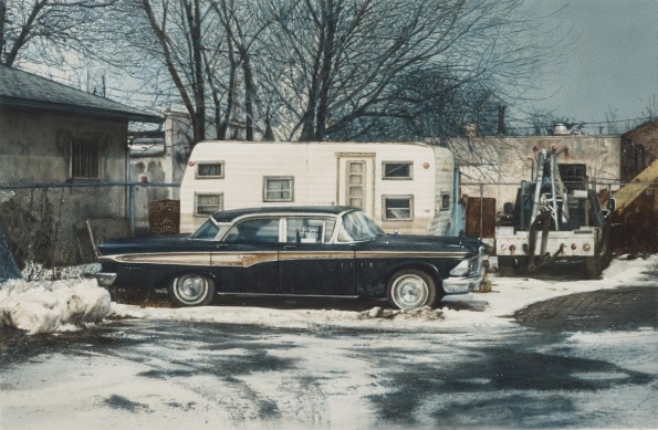 John Salt Edsel in the Snow, 1992 watercolour on paper 19 1/4 x 26 3/4 in / 48.9 x 67.9 cm