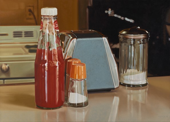 Ralph Goings Blue Napkin Holder, 1978 oil on canvas 26 x 36 in / 66 x 91.4 cm