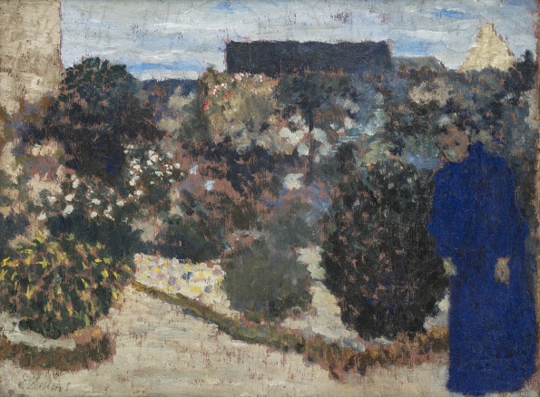 Edouard Vuillard Marie au jardin, 1893 oil on canvas 10 5/8 x 13 3/4 in 27 x 35 cm