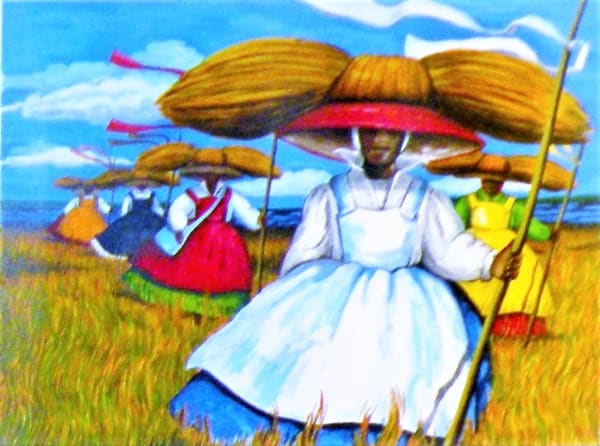 Jonathan Green Sweet Grass Harvest Lithograph 29" x 37" 31/95