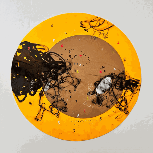 Omar Al Shehabi Shorthand 12, 2022 Mixed media on paper 40 x 40 cm