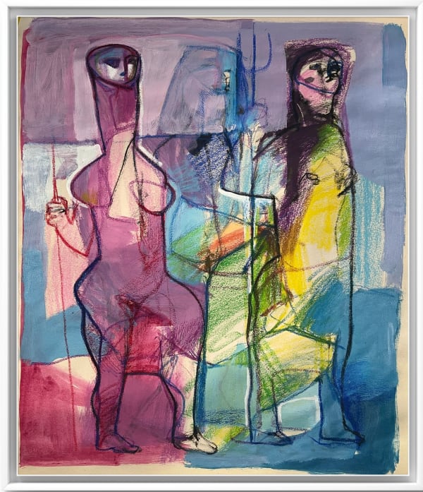 Falah Al-Saeedi Women in the Marshes series, 2025 Acrylic and pastel on paper 35 x 43 cm