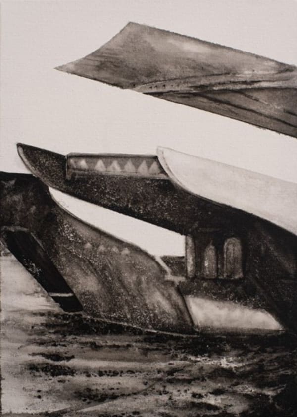 Ismail Al-Rifai Coastal Series 10, 2023 Acrylic on canvas 42 x 30 cm