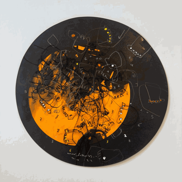 Omar Al Shehabi Shorthand 03, 2022 Mixed media on paper 40 x 40 cm