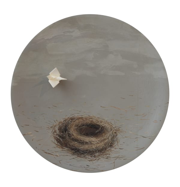 Aisha Al Sulaiti Home, 2024 Mixed media on wood 40 cm