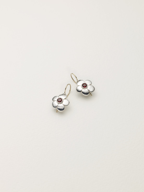Paul Hatton, Sterling silver Flower Earrings, 2019