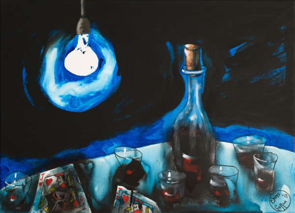 Chris Gollon, Study on Canvas (II) for Gimme Some Wine