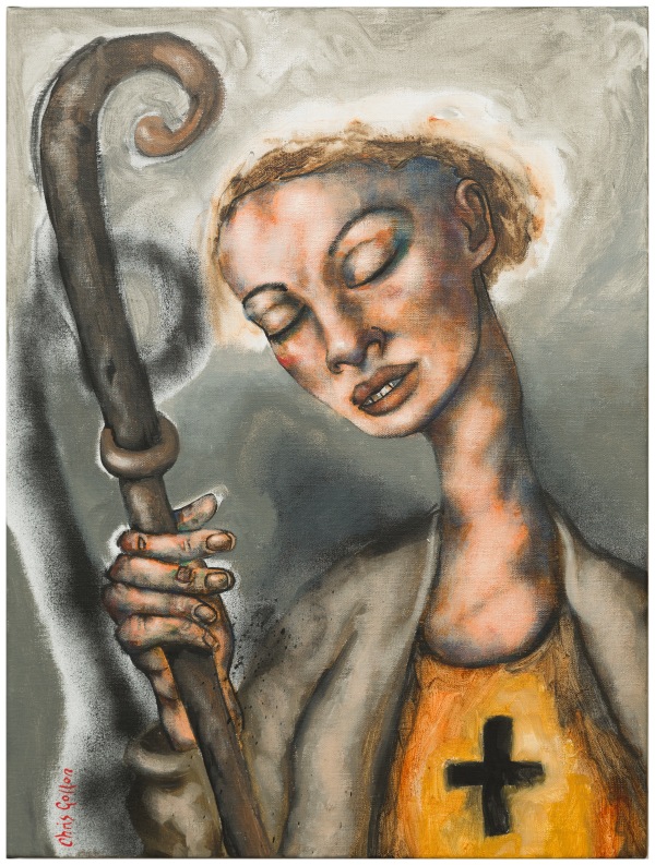 Chris Gollon, Study on canvas (III) for St Ethelflaeda , 2015