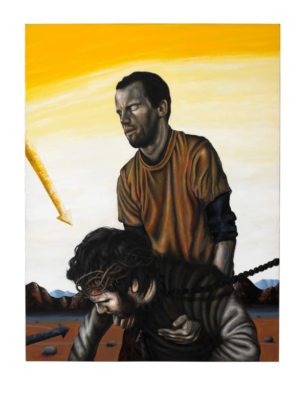 Chris Gollon, Stations of the Cross (V): Simon the Cyrenean helps Jesus, 2003