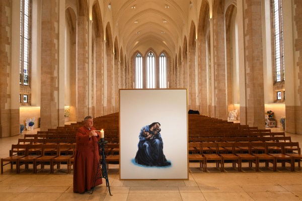 'Virgin & Child' re-installed in Guildford Cathedral , On long term loan from Chris Gollon Estate