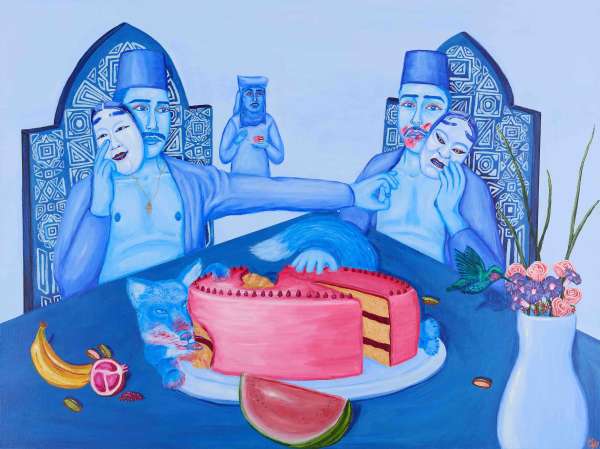Massoud Hayoun, 'Life's Nectar', 2024, Acrylic on canvas, 76.2 x 101.6 cm. Courtesy of the artist and Larkin Durey.