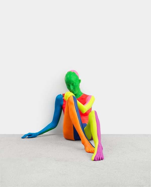 Ugo Rondinone, 'nude (xxxxx) (rainbow)', 2021, wax mixed with day-glow pigments, 71.5 x 128 x 81 cm. Courtesy the Artist. Photo: Stefan Altenburger