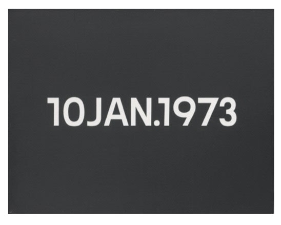 On Kawara, JAN.10,1973, 1973