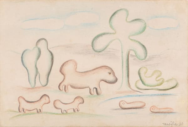Tarsila do Amaral, Paisagem com bichos antropofágicos, 1930