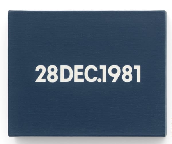 On Kawara, 28 DEC, 1981, 1981