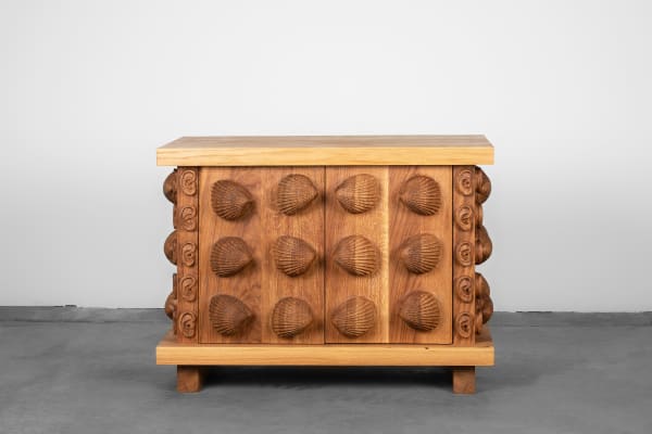 Daniel Dewar & Grégory Gicquel, Oak cabinet with cockles and ears, 2021