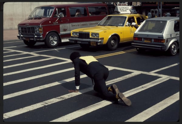 Pope L., Times Square Crawl a.k.a. Meditation Square Piece, 1978