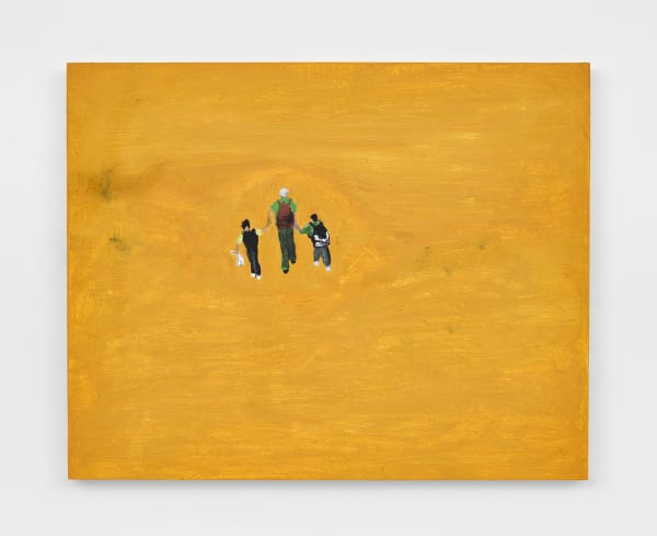 Paulo Nazareth, [o mata sueño _ desert - hombre camina con niña y niño], 2022