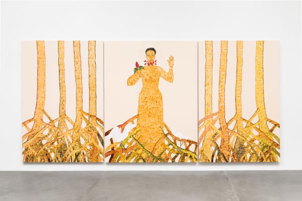 Rosana Paulino, Garça branca, Da série mangue, 2023