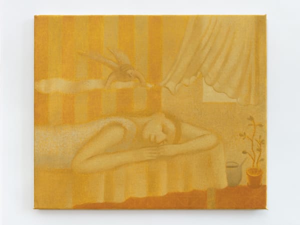 Paula Siebra, Cochilo com anjo trazendo lençol, 2021