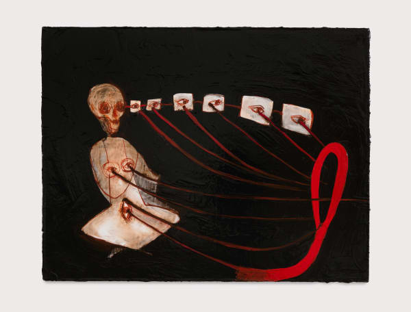 Mira Schor, "The eye was in the tomb and looked at Cain", 2017