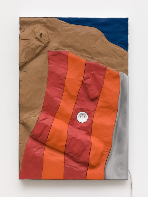 Neïl Beloufa, Red Towel, 2019