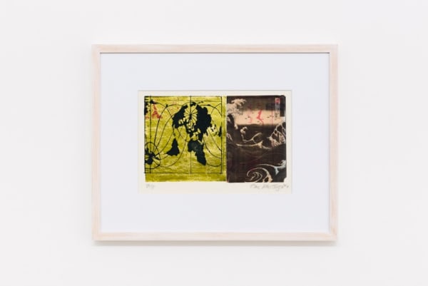 Anna Bella Geiger, ... com Hiroshige para os mares e águas, da série Local de ação, 1996-97