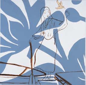 Carolyn Carr, Girl with Humming Bird and Boat, 2002