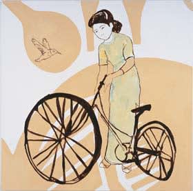 Carolyn Carr, Girl in Celedon Dress, 2002