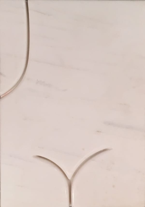 Wang Keping, Trois Lignes (white), 2016