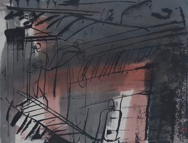 Huang Rui, Courtyard Days (Ink 69), 1982