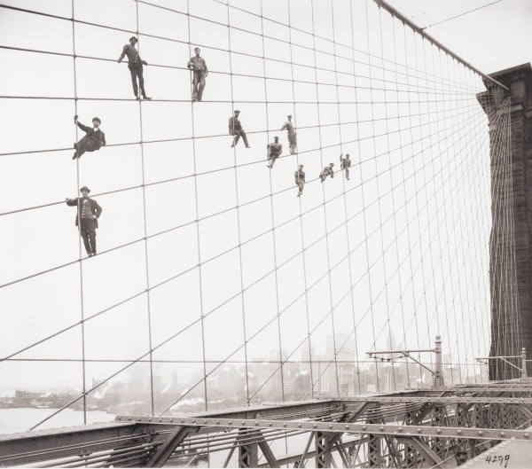 Eugene de Salignac, Brooklyn Bridge, Showing Painters on Suspenders, 07.10.1914