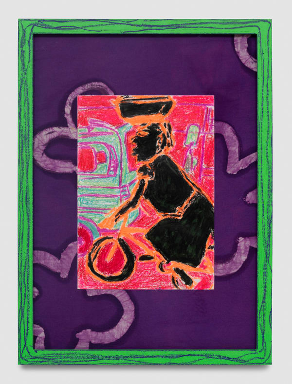 Roxane Mbanga, Vendeuse à bicyclette (Saleswoman on a Bicycle), 2025