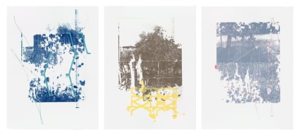 Adler Guerrier, Triptych: Here Marks, Envelops and Preserves, 2015