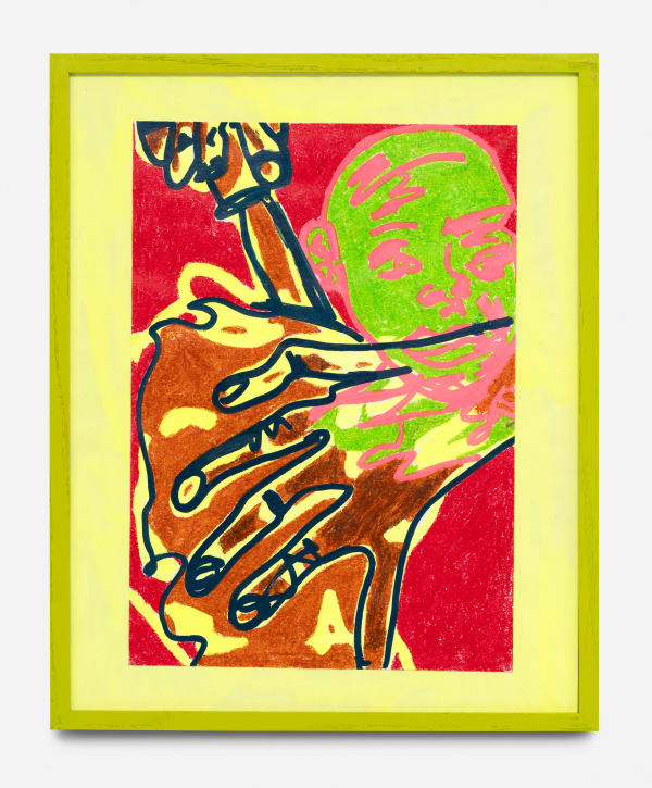 Roxane Mbanga, Mamie et le gigot - jaune (Grandma and the Leg of Lamb - yellow), 2025