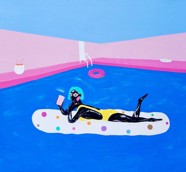 Abe Ogunlende, A GOOD DAY FOR A SWIM , 2023