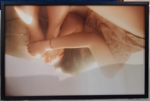 Li Hui, TBD Woman cuddling feet, 2017