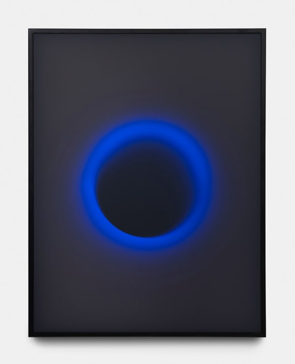 Javier Toro Blum, Blue circular Light Hole with diagonal fade, 2024