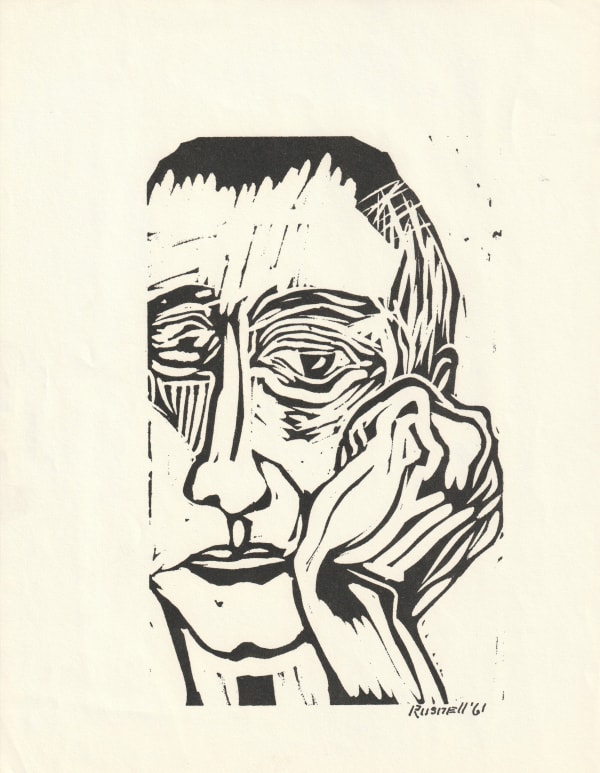 Wesley Rusnell, untiled portrait (2dR16b), 1961
