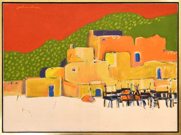 pueblo painting by Fritz Scholder