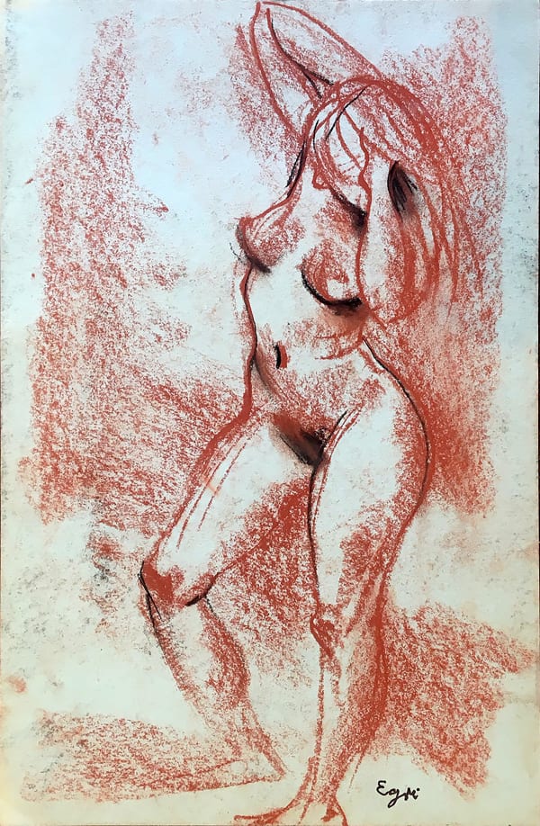 Ted Egri, Standing Nude (#109), c. 1960s